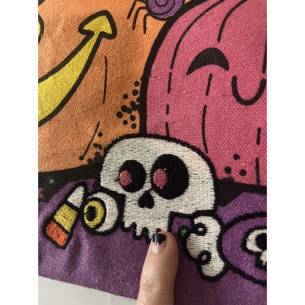 Disney World Parks Disneyland Halloween Pumpkin Mickey Mouse Canvas Tote Bag - Picture 2 of 4